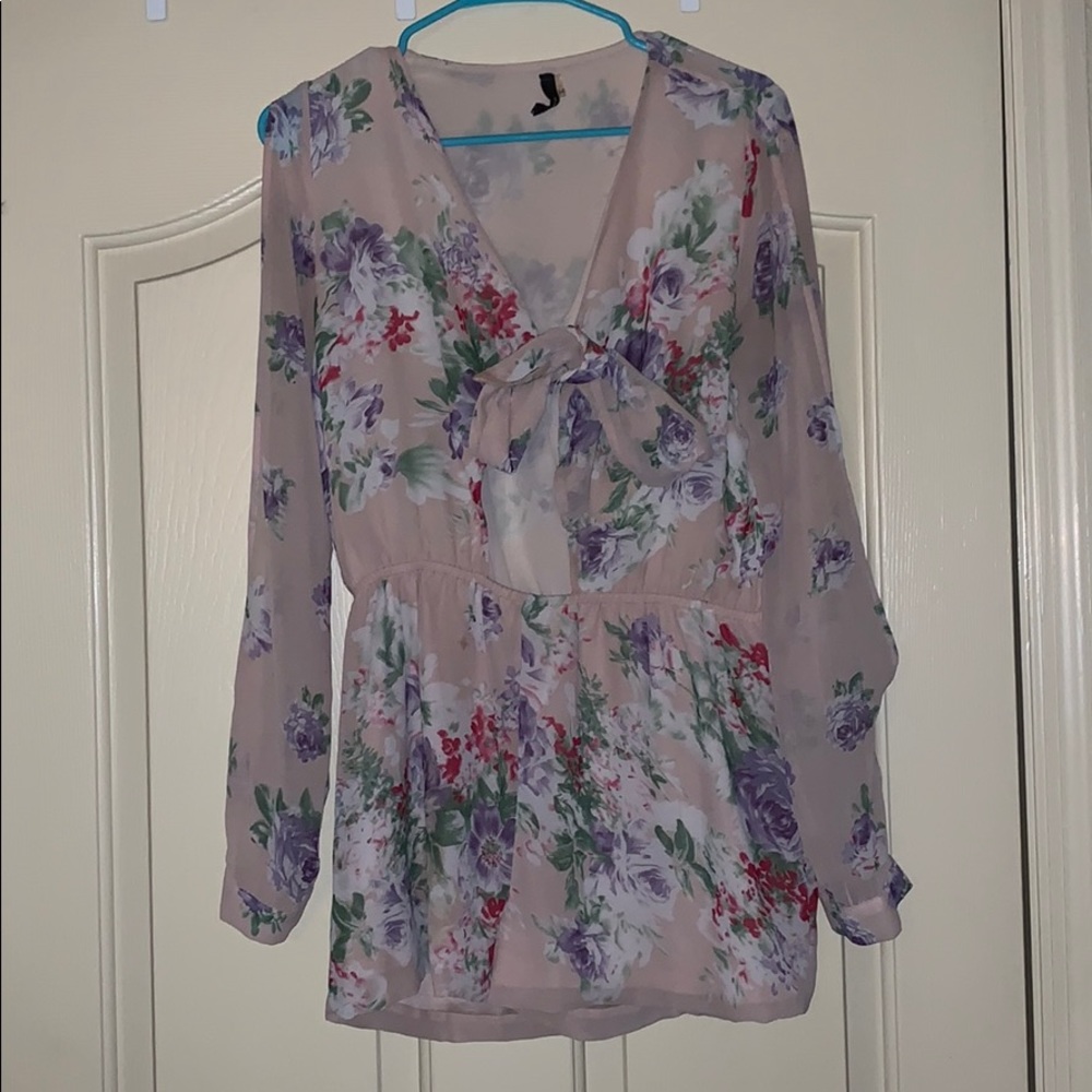 Floral Long Sleeve Romper